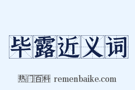 毕露近义词是什么意思的图片